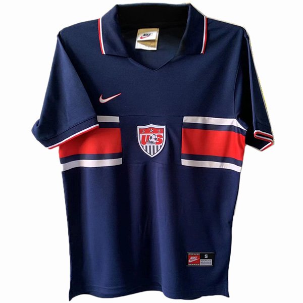 Usa maglia retrò da trasferta match da uomo secondo calcio abbigliamento sportivo magliette da calcio maglia sportiva 1995-1997